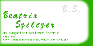 beatrix szilczer business card